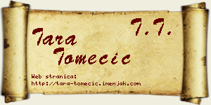 Tara Tomecić vizit kartica